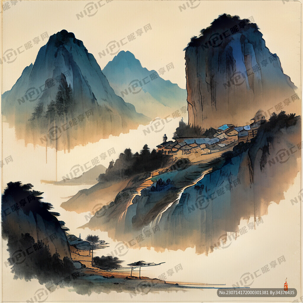水泊梁山 水浒传 色彩明亮
