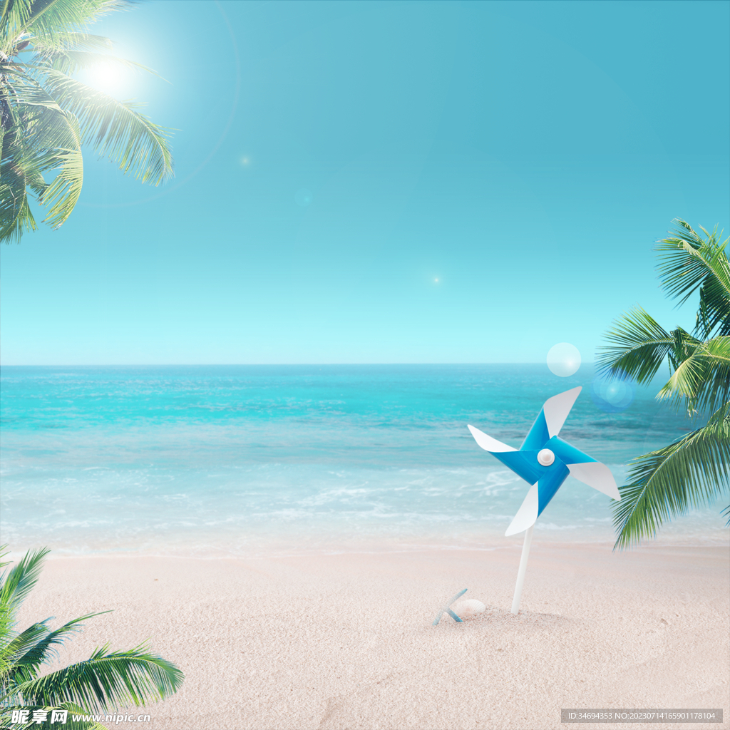 夏日海滩背景