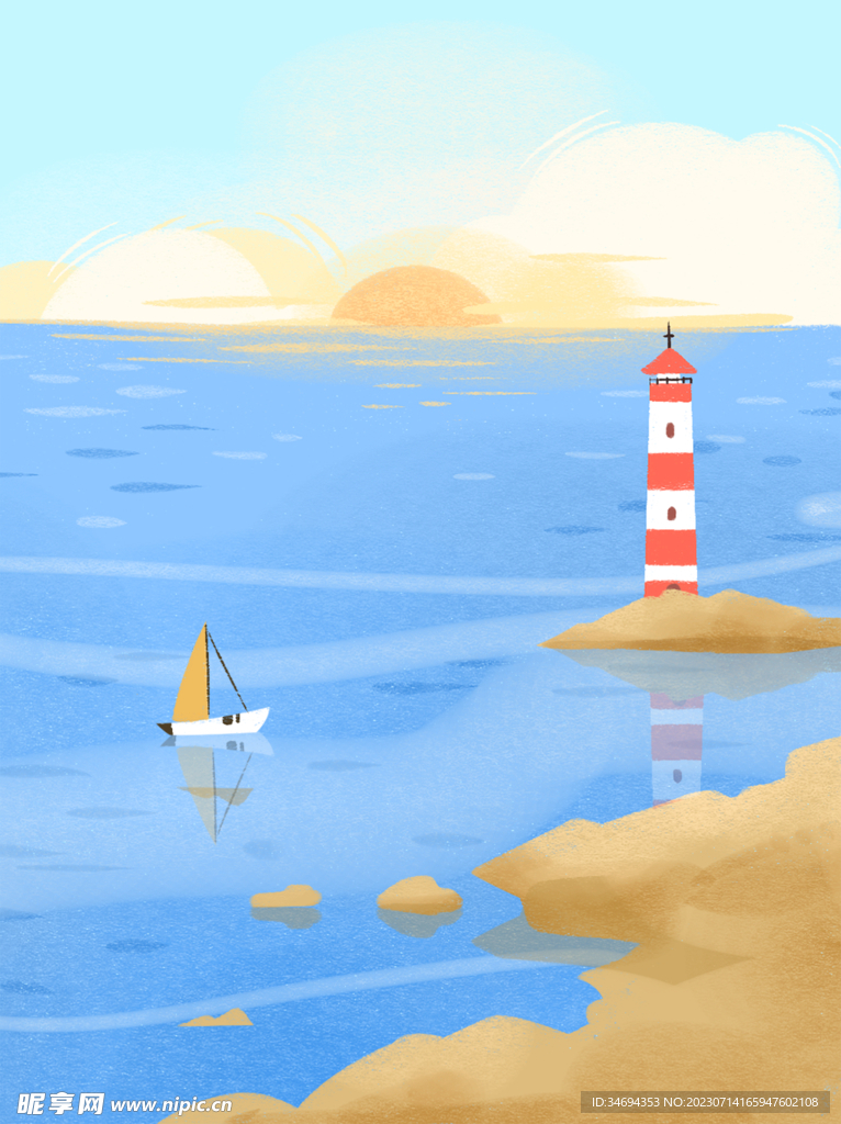 夏日海滩风景