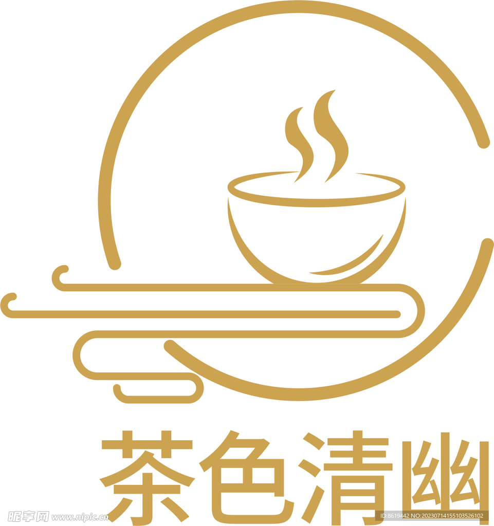 茶道茶馆茶logo