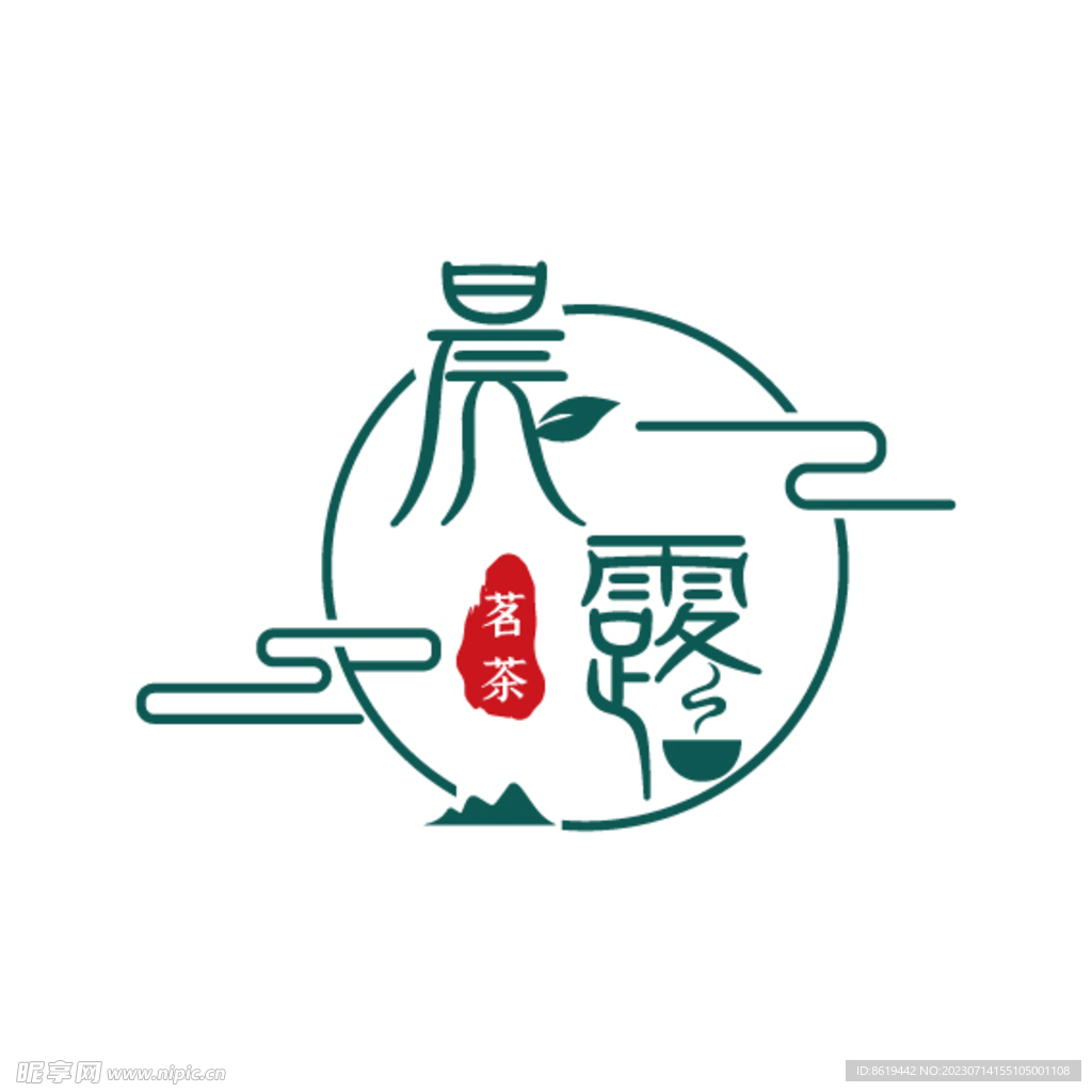 古风茶叶茶行茶馆logo