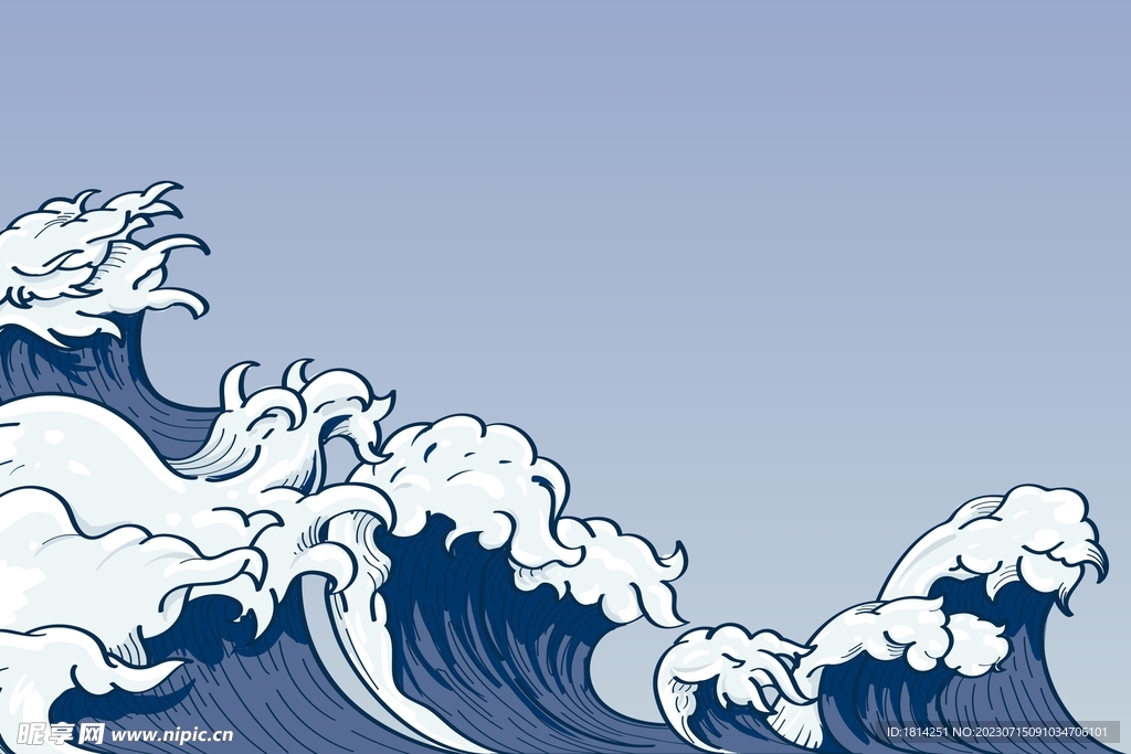 卡通国朝海浪