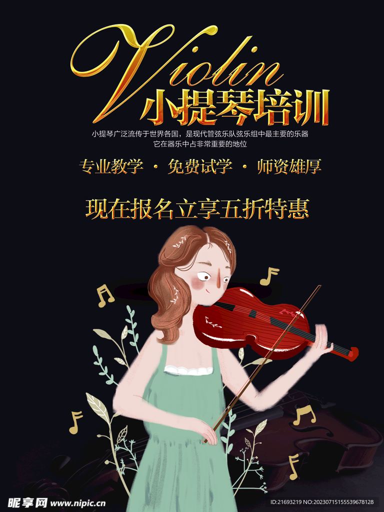 小提琴海报