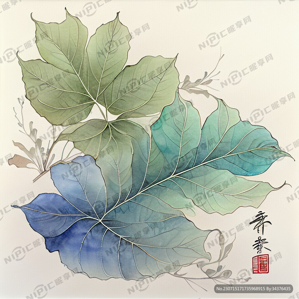茶叶 中国风 色彩丰富 明亮