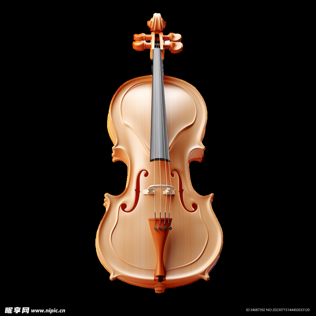 大提琴3D音乐演奏乐器装饰元素