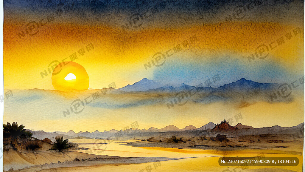 超大广角 俯视视角 大漠孤烟直