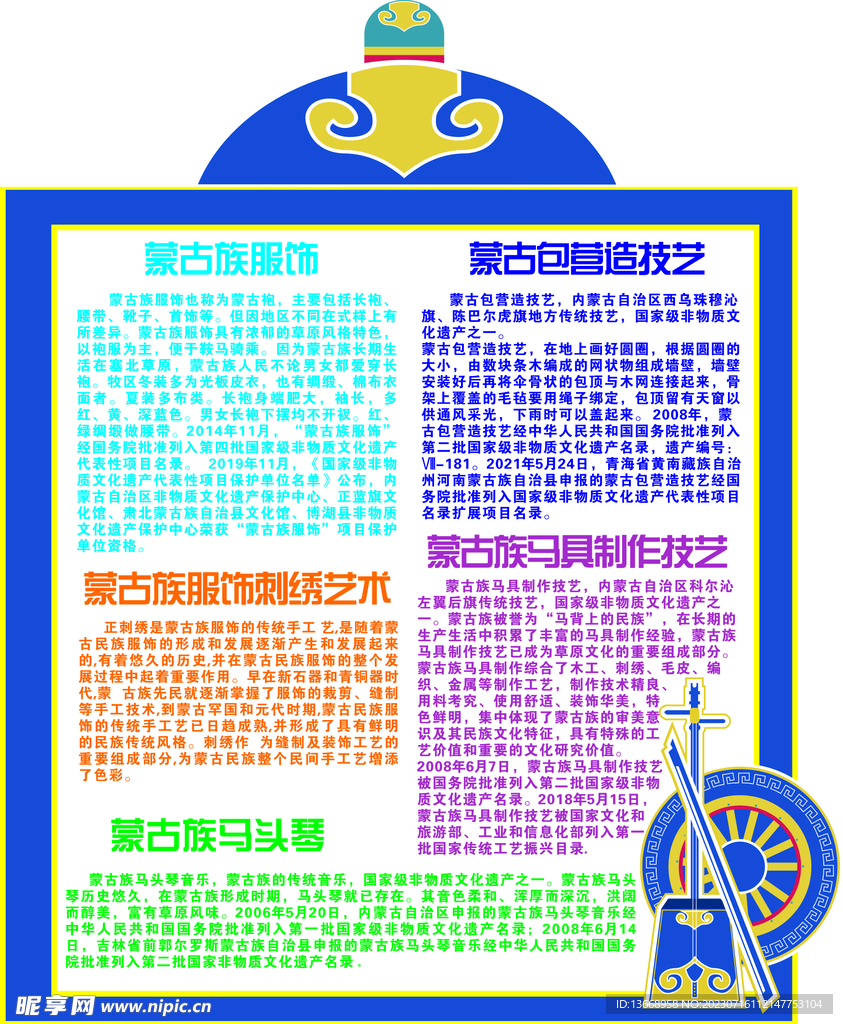 蒙元素展板