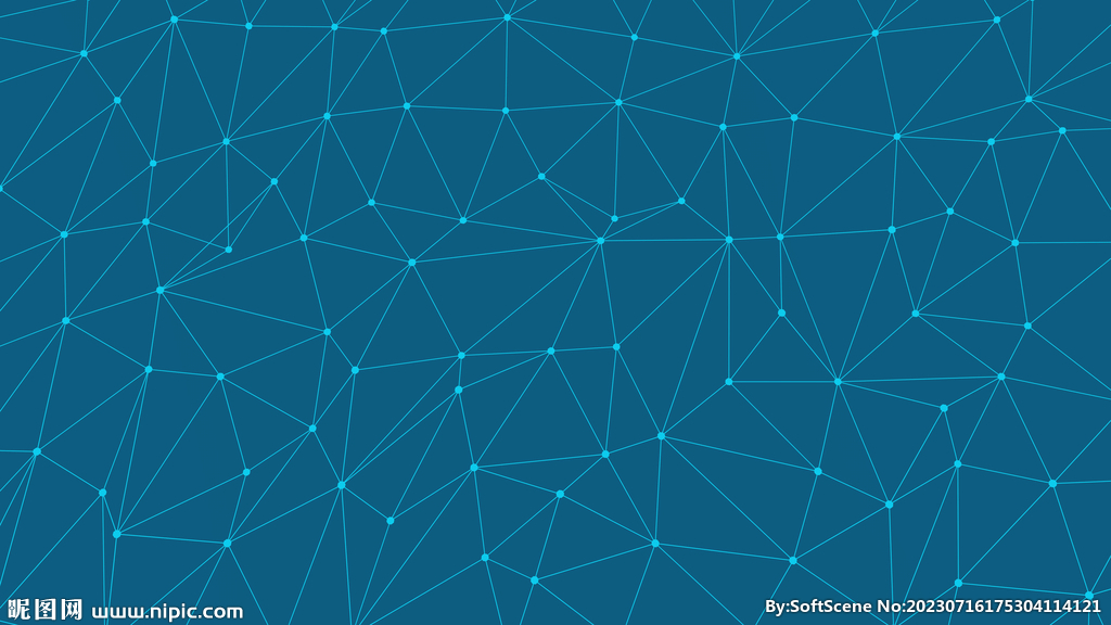 蓝色点线面网状结构背景