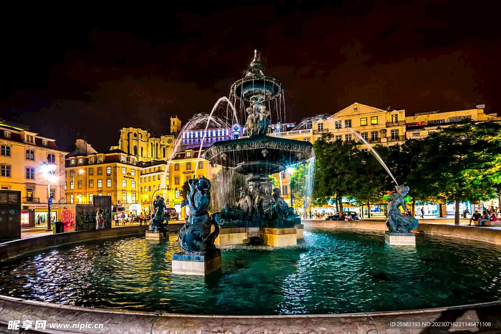 欧洲城市喷泉