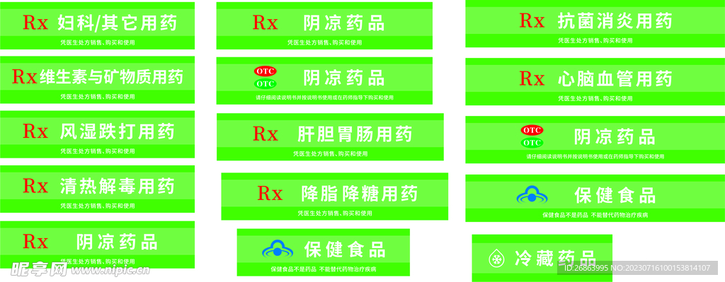 医药分类牌