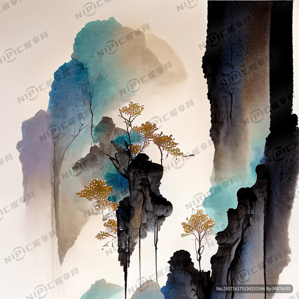 中国古典画 色彩丰富 明亮