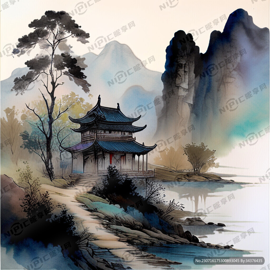 中国古典画 色彩丰富 明亮