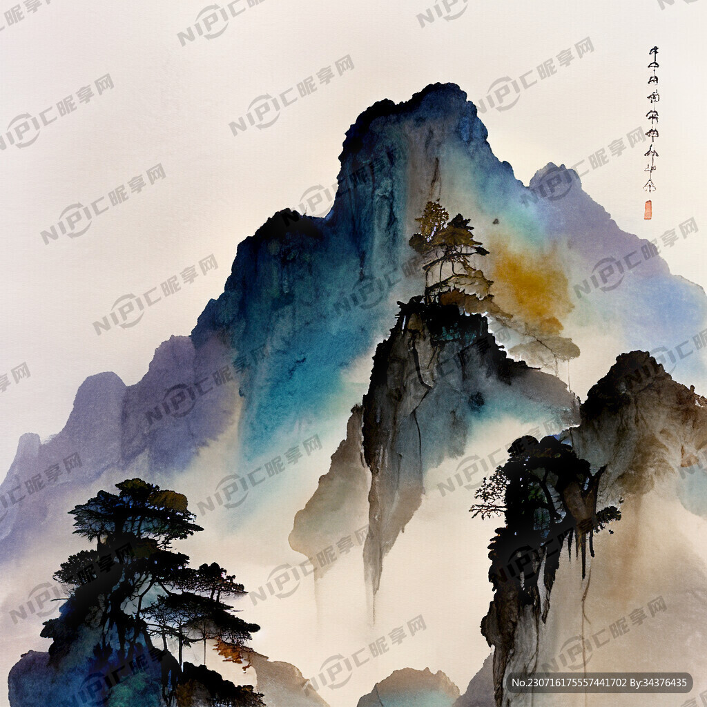 中国古典画 色彩丰富 明亮