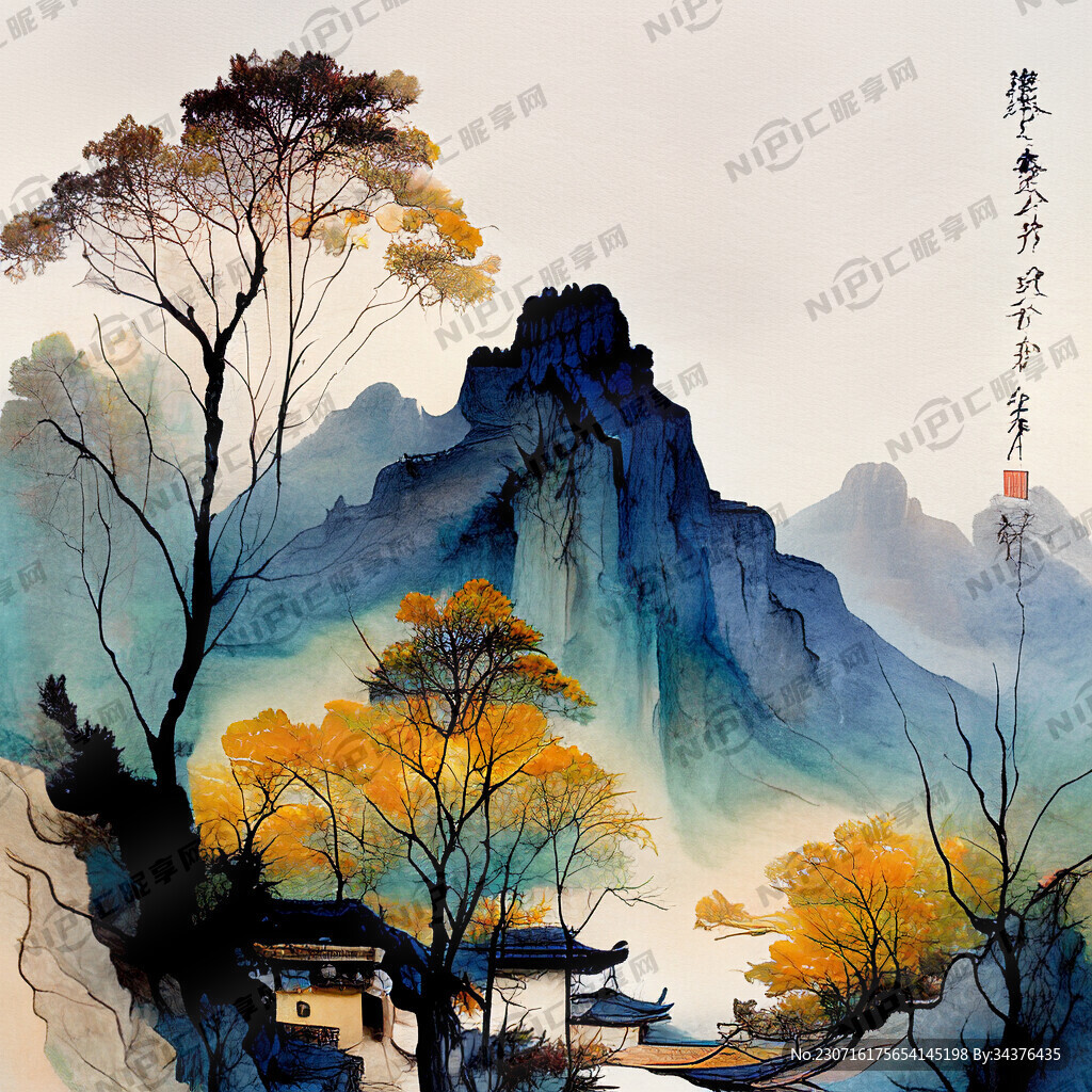 中国古典画 色彩丰富 明亮