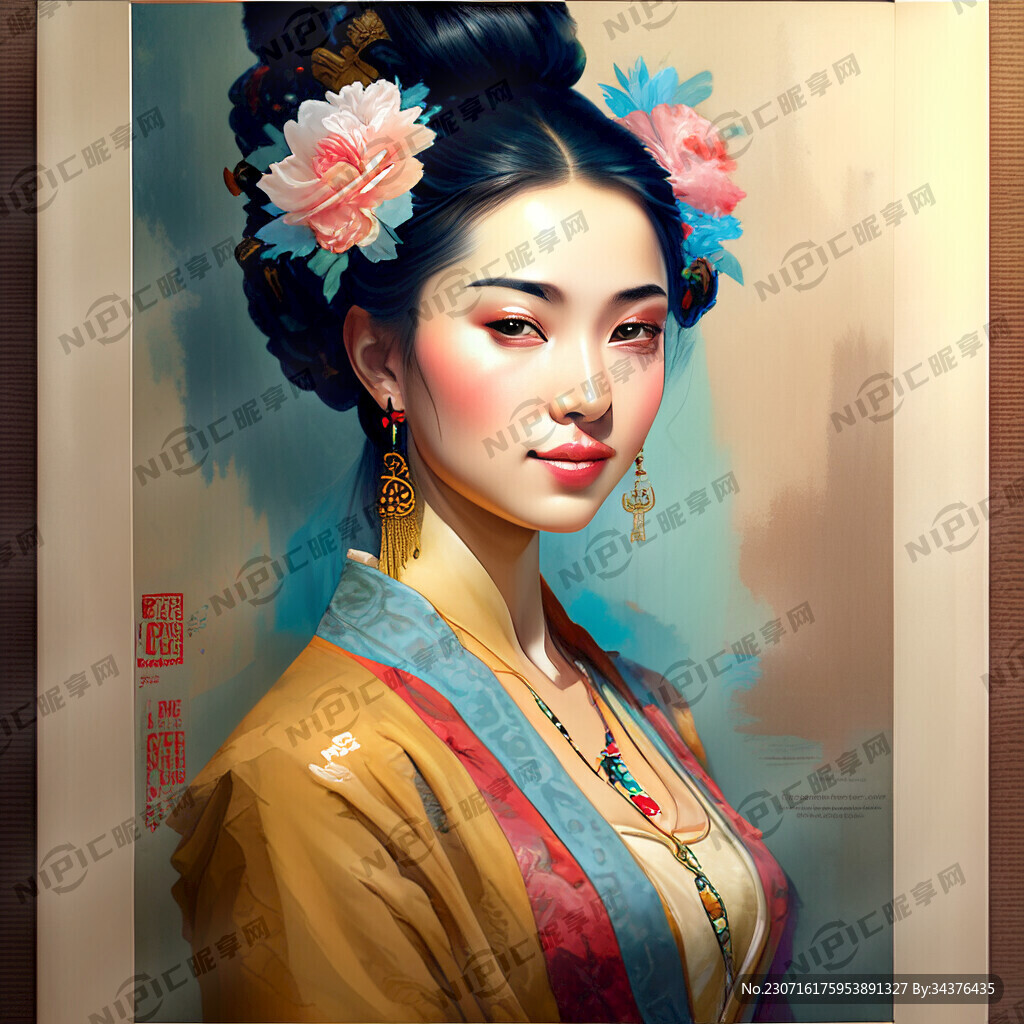 中国古典画 色彩丰富 明亮