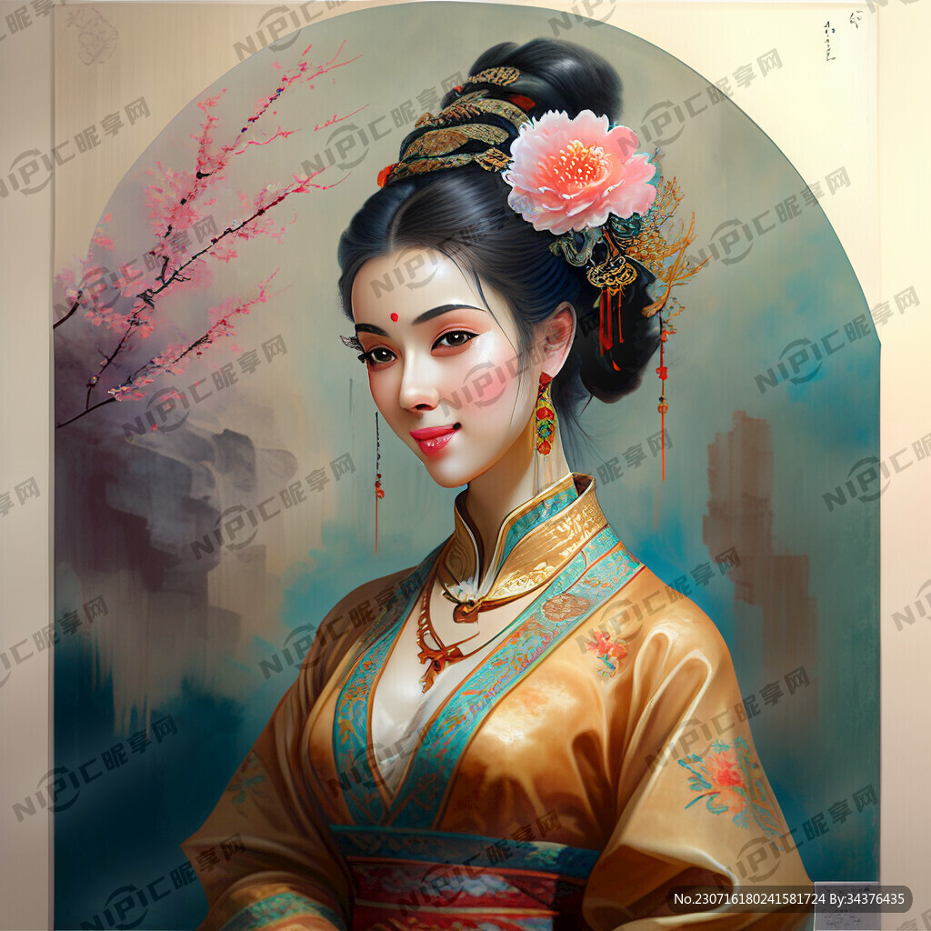 中国古典画 色彩丰富 明亮