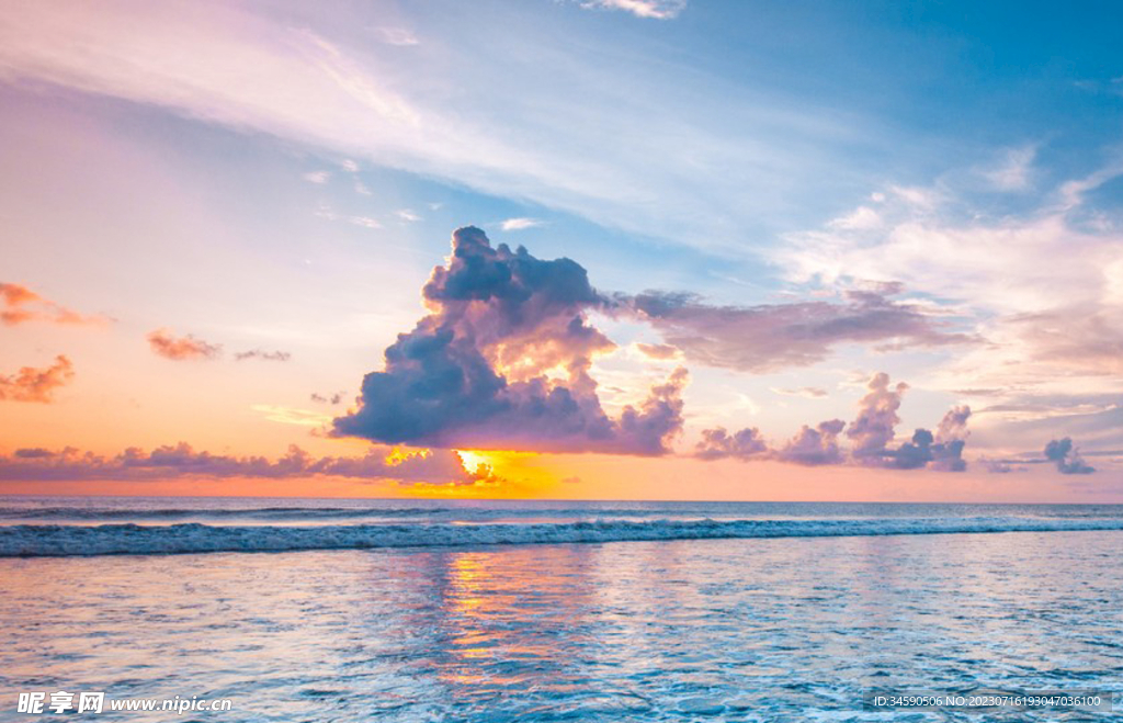 海边海洋日出日落夕阳美景风景