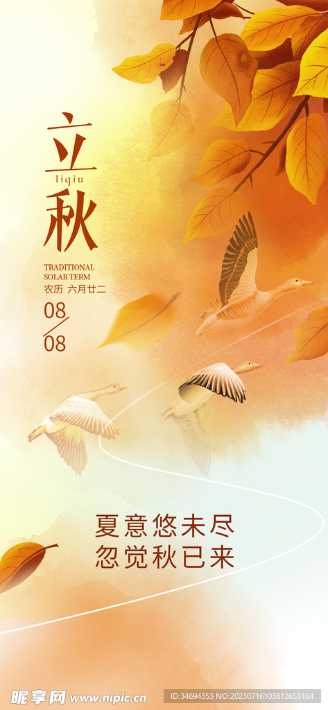 立秋节气海报