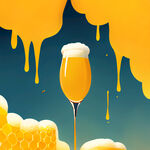 蜂蜜啤酒背景画