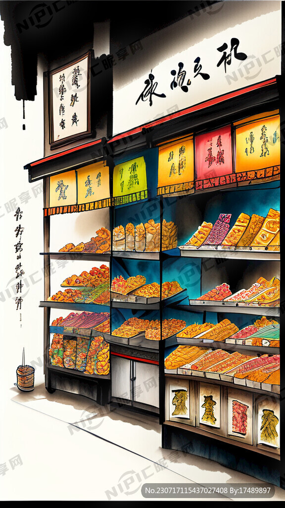 国朝零食店开业展架