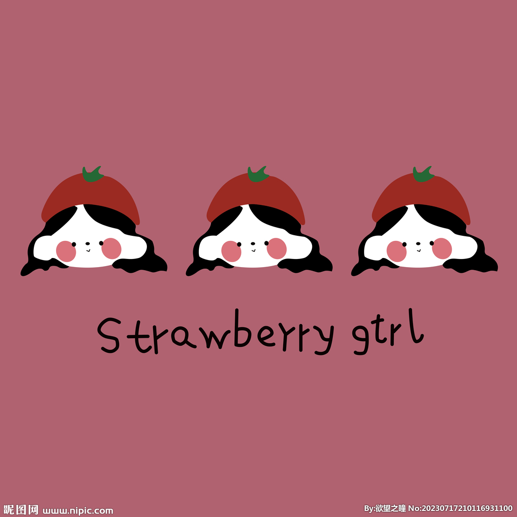 Strawberry衣服烫画印