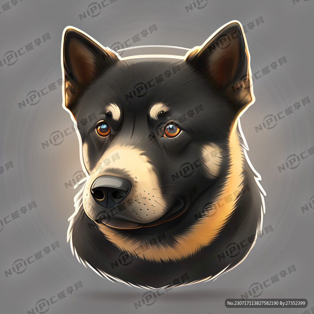 黑色柴犬图标