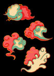 七彩祥云图案