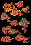 七彩祥云图案