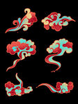 七彩祥云图案