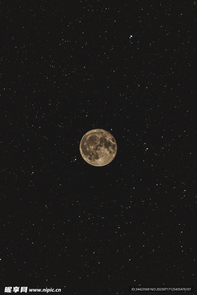 星空中的月亮