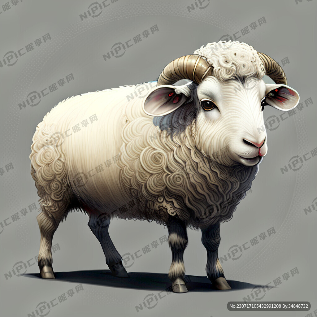 手绘绵羊