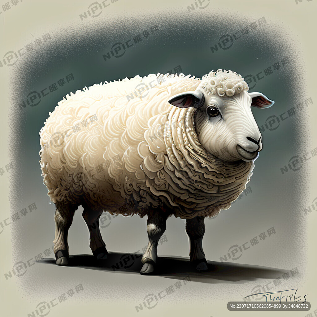 手绘绵羊