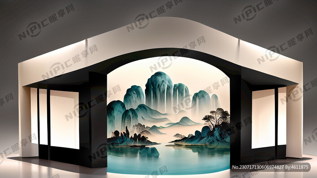 设计一个时尚风格的展览会展位