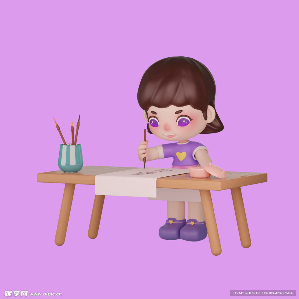 3D动画女孩