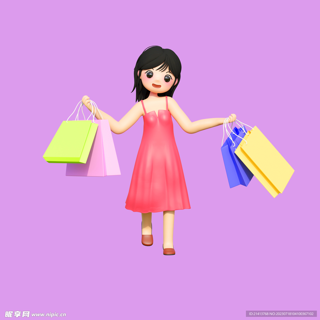 女人购物素材 