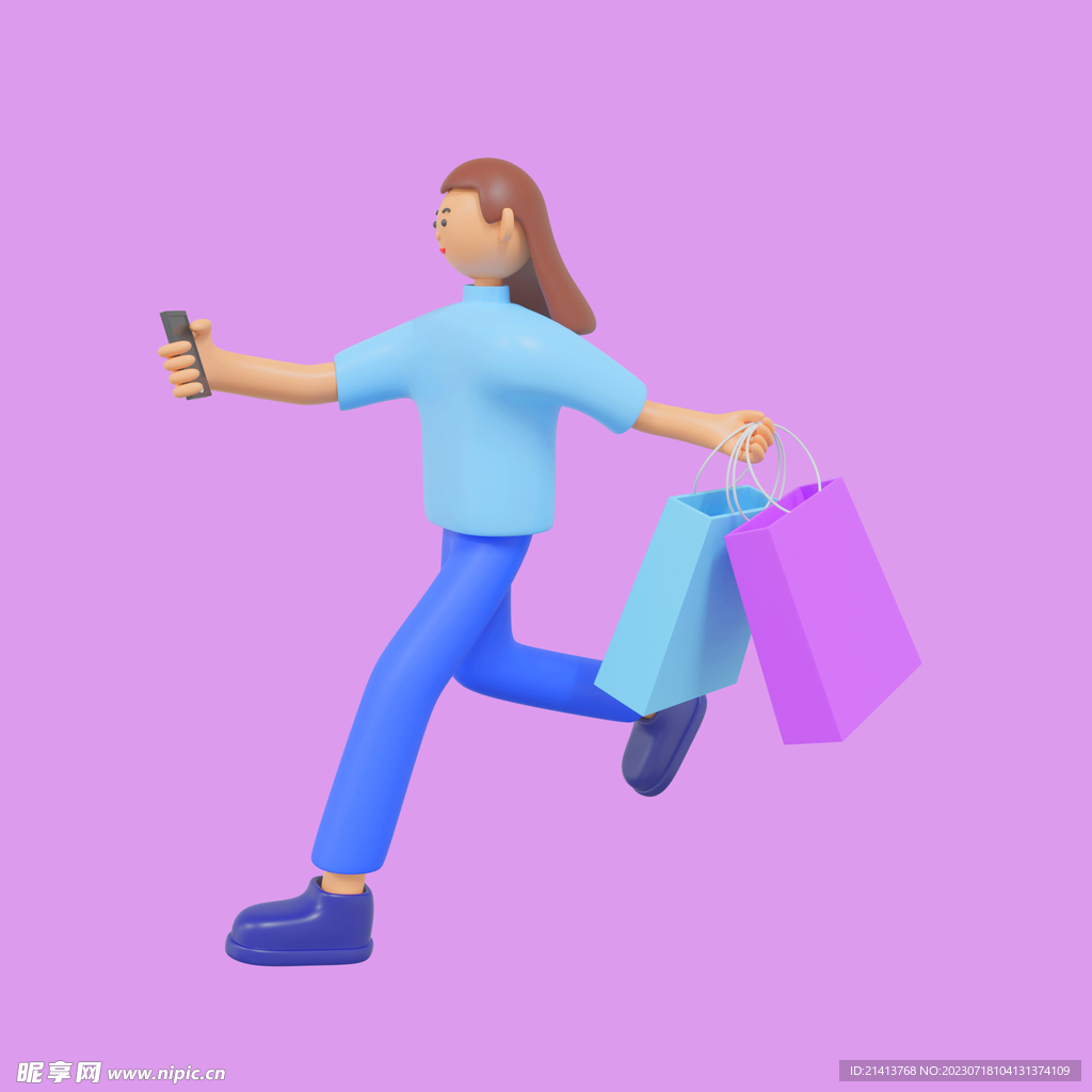 女人购物素材