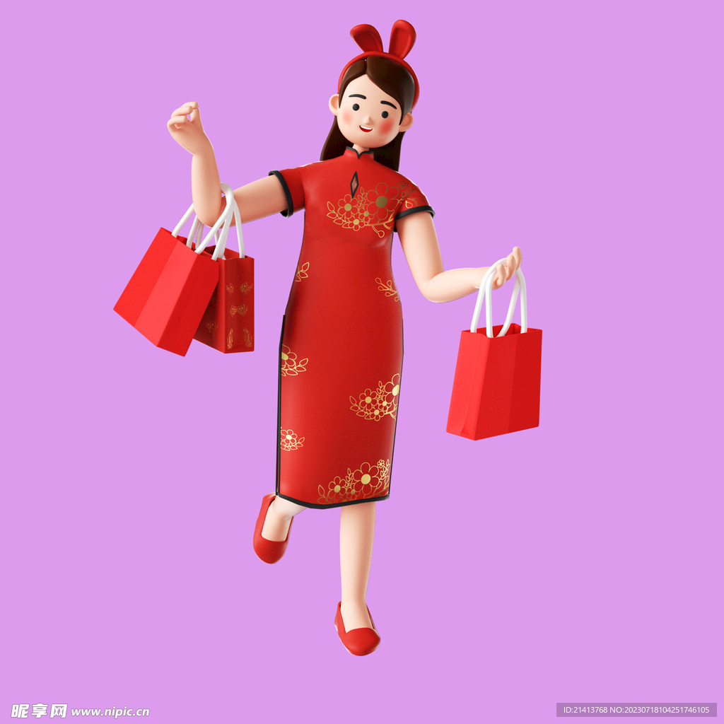 女人购物素材