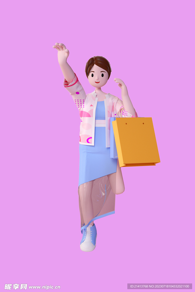 女人购物素材 