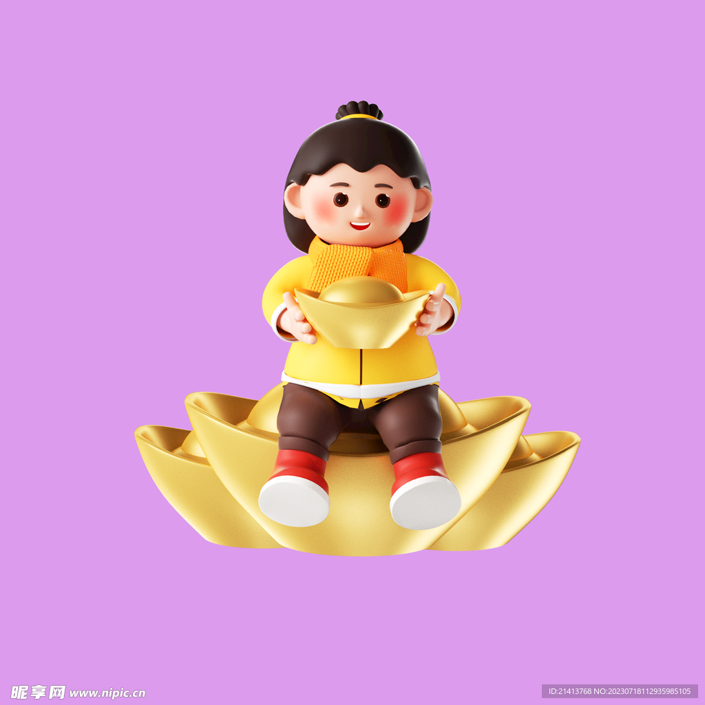 3D年画娃娃 