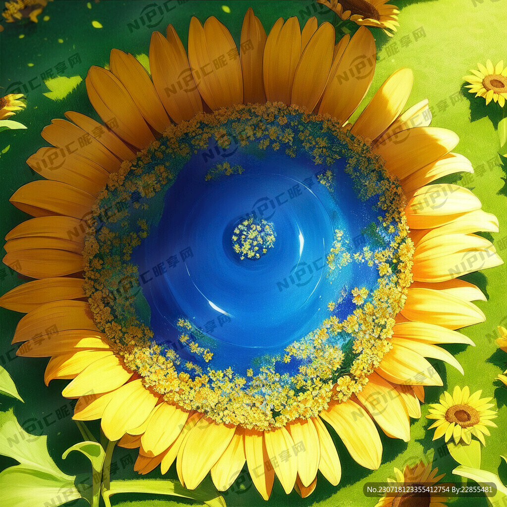 梦幻唯美向日葵场景 超高清