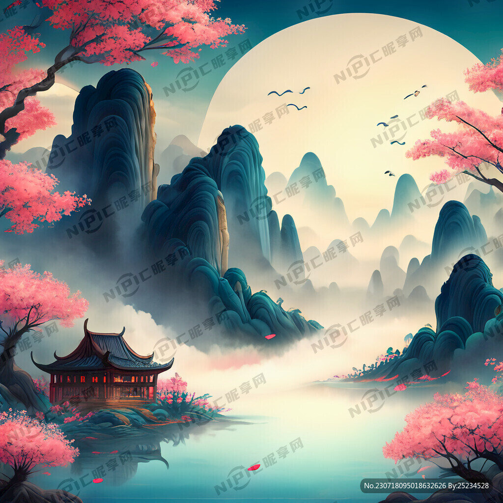 游戏梦幻唯美新中式风景 超高清