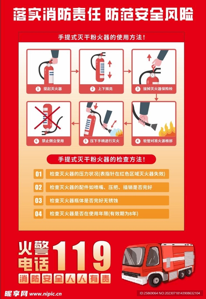 灭火器使用方法