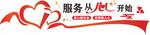 服务从心开始文化墙