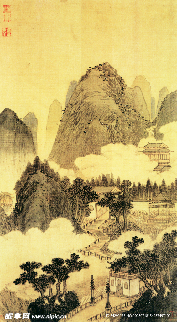 山水画背景