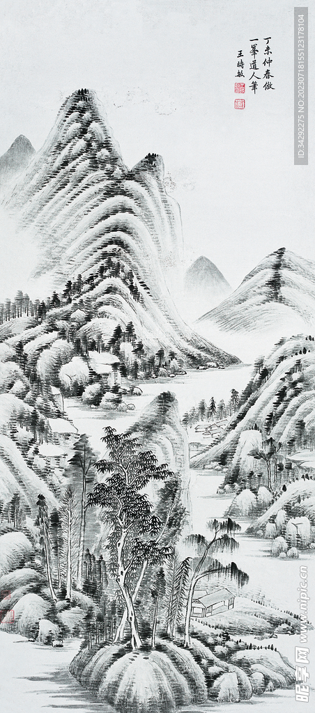 山水画背景