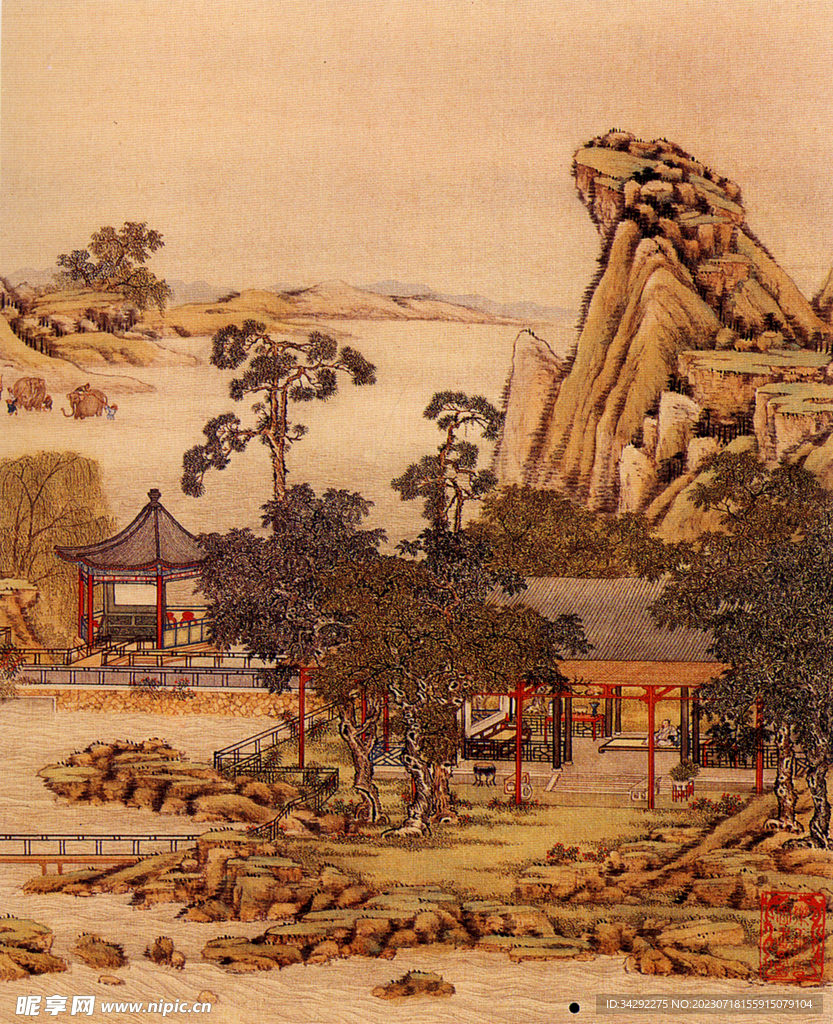 山水画背景