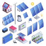 太阳能光伏发电太阳能板低碳素材