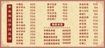 饺子馆菜谱