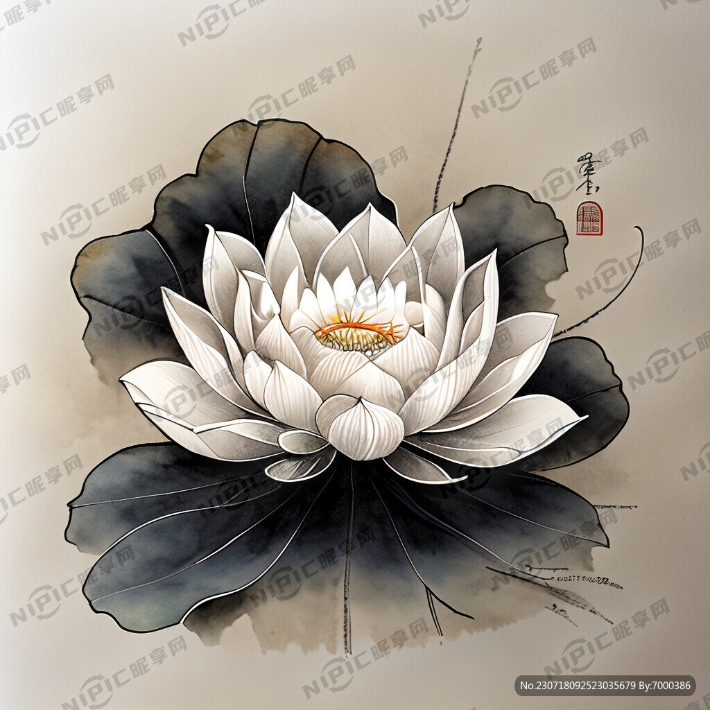 品牌 标志 莲花 商标 单色