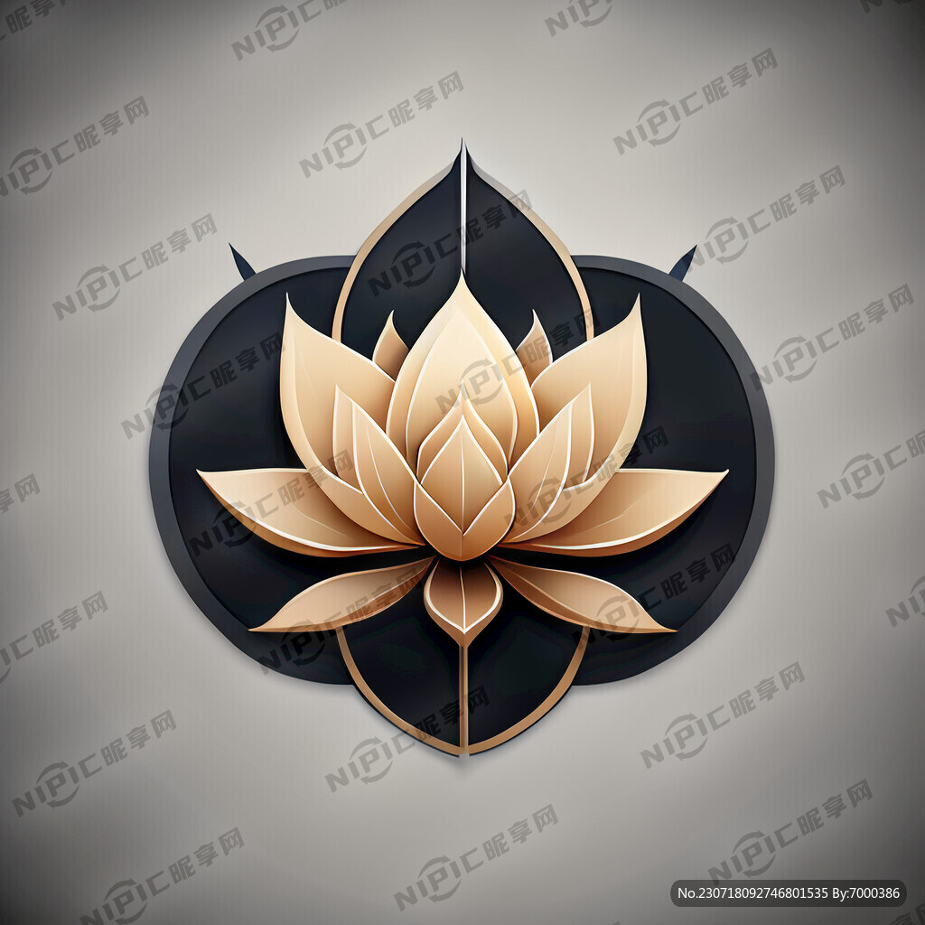 品牌 标志 莲花 商标 单色